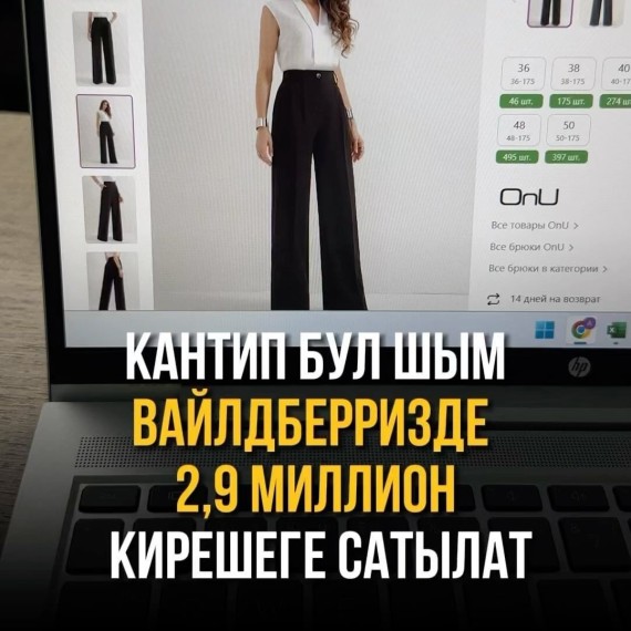 Кантип бул шым Вайлдберризде 2,9 миллион кирешеге сатылат?