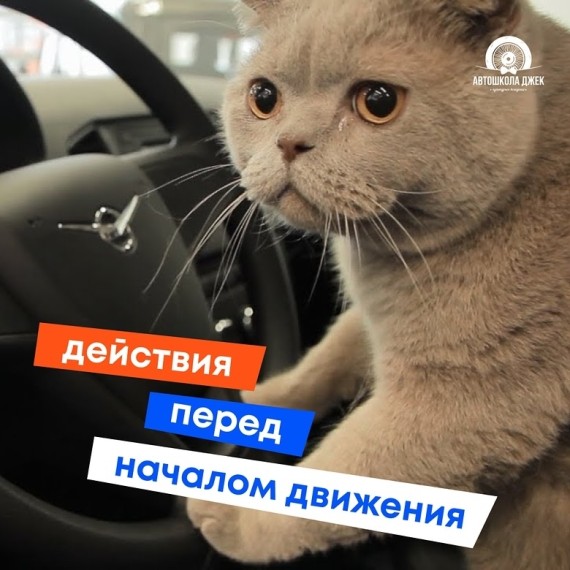 Действия при начале движения на автомобиле