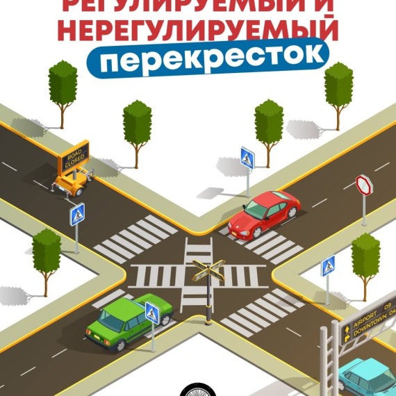 Регулируемый и нерегулируемый перекрёстки: в чём разница?