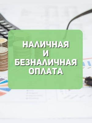 Наличная и безналичная оплата