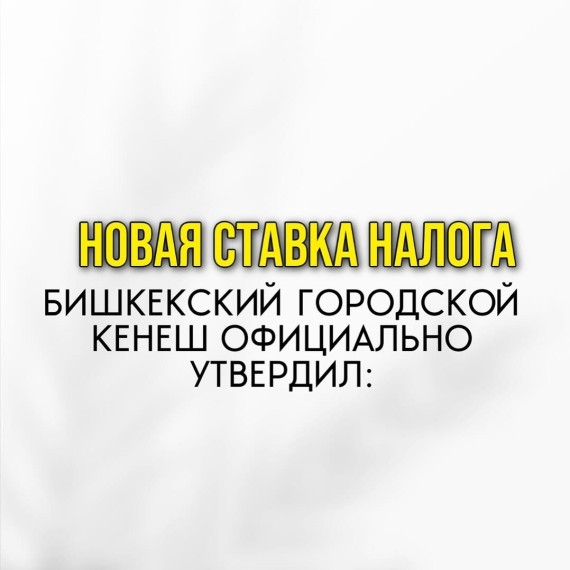  Налог на недвижимость в Бишкеке вырос 