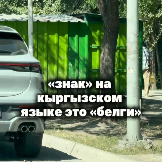 Некоторые слова на кыргызском языке: знак, дорога, правило