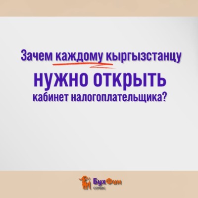 Зачем каждому кыргызстанцу нужно открыть кабинет налогоплательщика?
