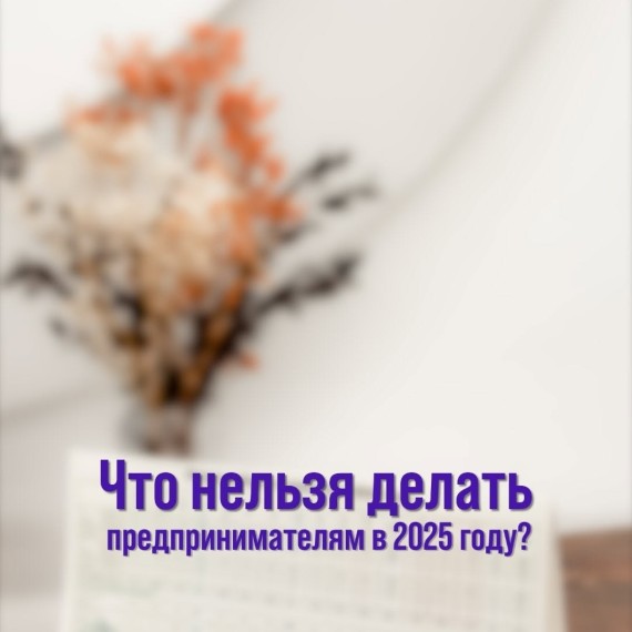 Что нельзя делать предпринимателям в 2025 году?