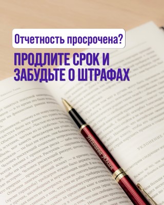 Отчетность просрочена? Продлите срок и забудьте о штрафах
