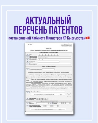 С 25 марта вступили в силу обновления по патентной системе в Кыргызстане