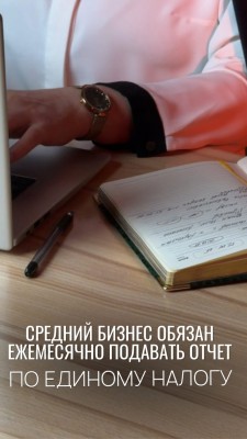 Средний бизнес обязан ежемесячно подавать отчет по единому налогу