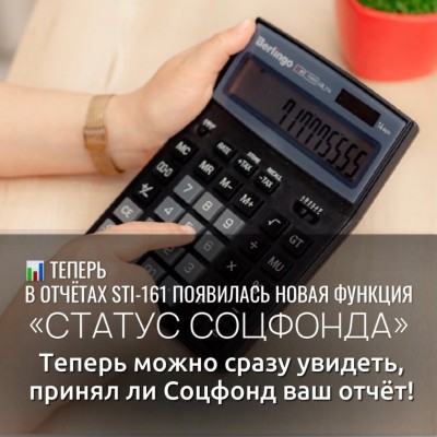 В отчетах STI-161 новая функция "Статус соцфонда"