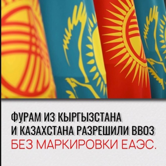Фурам из Кыргызстана и Казахстана разрешили ввоз без маркировки ЕАЭС