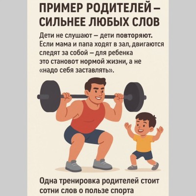 Хочешь, чтобы ребёнок занимался спортом? Начни с себя
