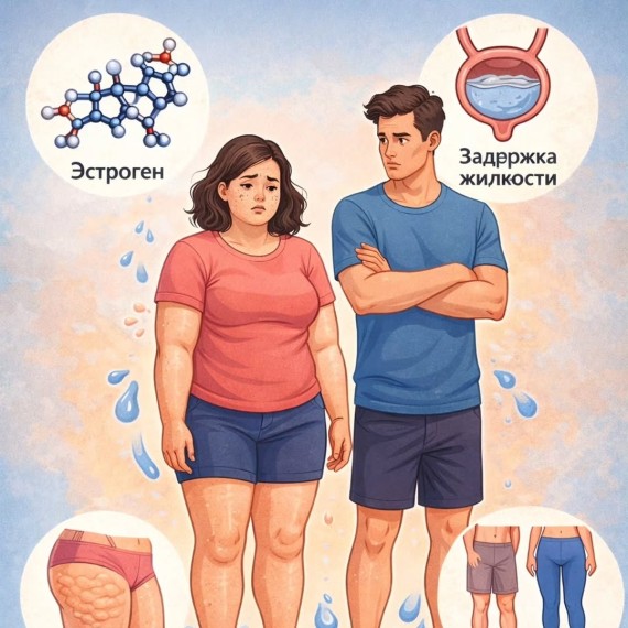 Почему женщины отекают чаще чем мужчины?