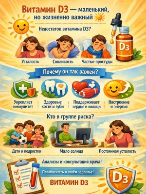 Почему так важен витамин D3?