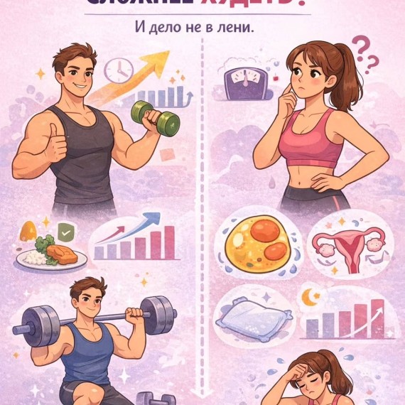 Почему женщинам часто сложнее худеть?