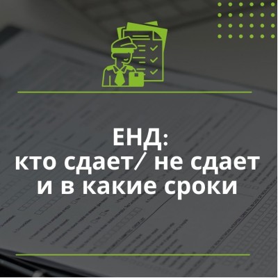ЕНД: кто сдает/не сдает и в какие сроки?