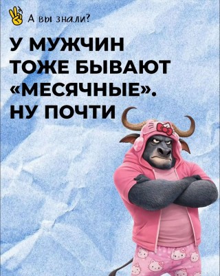 У мужчин тоже бывают "месячные". Ну почти