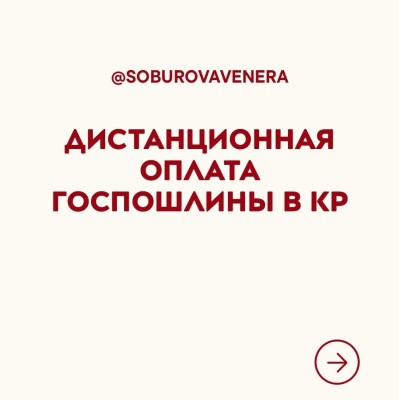 Дистанционная оплата госпошлины в КР