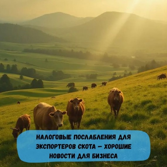 Налоговое послабление для экспортеров скота - хорошие новости для бизнеса