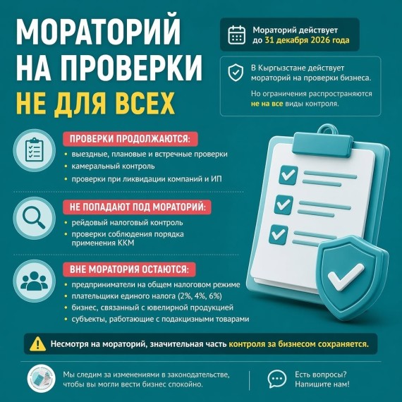 Мораторий на проверки в Кыргызстане: кого он не касается