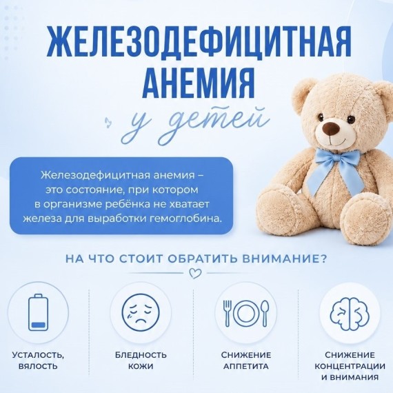 Что такое железодефицитная анемия у детей?