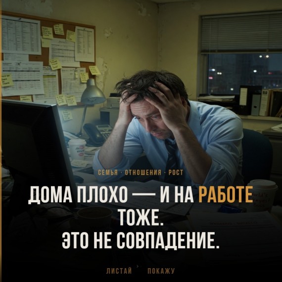Если плохо и дома, и на работе - это не совпадения