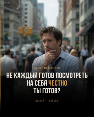 Не каждый человек готов посмотреть на себя честно