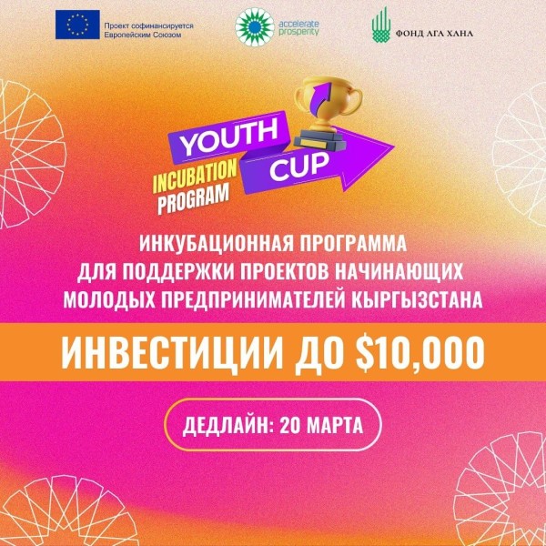 Инкубационная программа для проектов молодых предпринимателей Кыргызстана с грантом до 10.000$