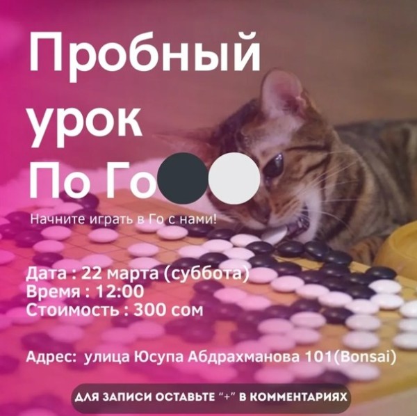 Пробный урок по стратегической игре Го | Бишкек 22.03.25