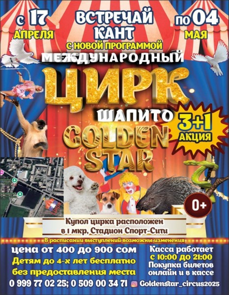 Шапито Golden star в городе Кант | 3 мая 2025