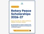 Полностью финансируемые стипендии Rotary Peace 2026-27 