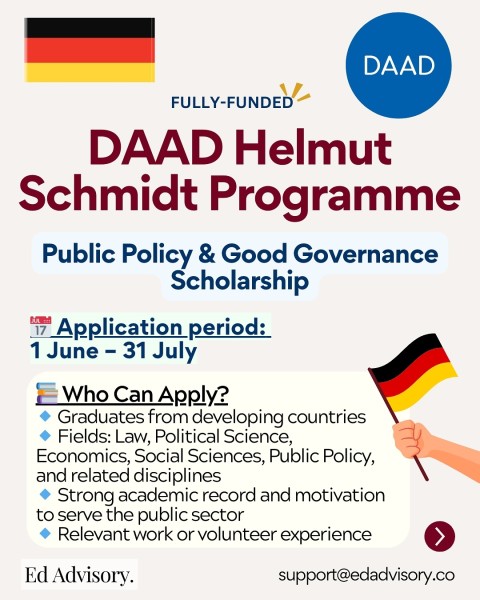 Программа DAAD Helmut Schmidt 2026┃Германия
