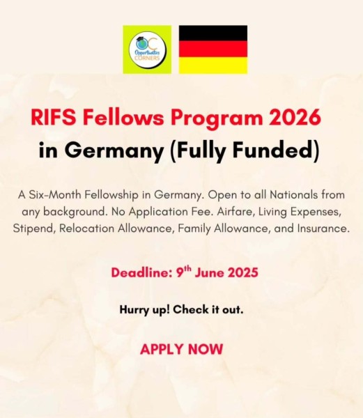 Программа стипендий RIFS 2026 в Германии