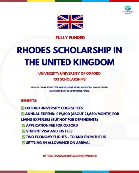 Программа стипендий Rhodes Scholarship в Великобритании