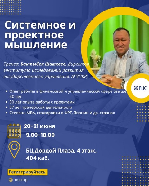 Тренинг: «Системное и проектное мышление»
