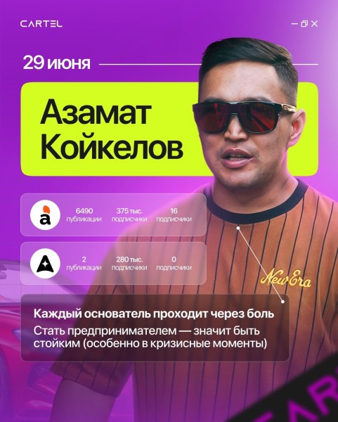 Встреча: «Каждый основатель проходит через боль» с Азаматом Койкеловым