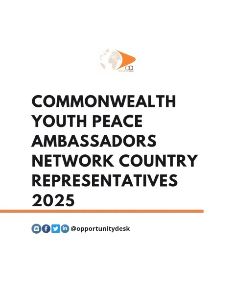 Программа Commonwealth Youth Peace Ambassadors Network Country Representatives 2025