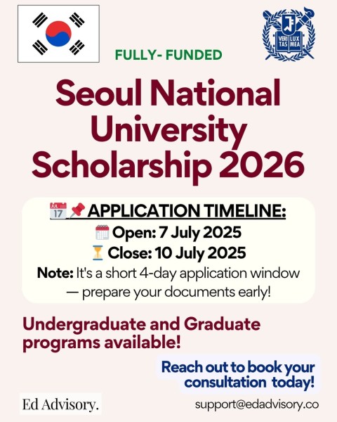 Программа стипендий Seoul National University Scholarship 2026 в Южной Корее