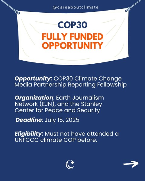 Программа стипендий COP30 Climate Change Media Partnership Reporting Fellowship