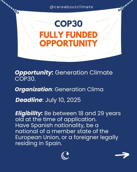 Программа стипендий Generation Climate COP30