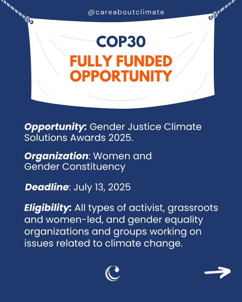 Премия Gender Justice Climate Solutions Awards 2025