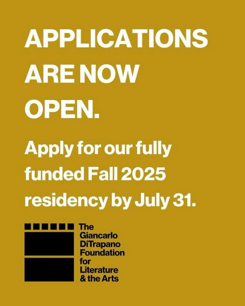 Резиденция Fall 2025 от The Giancarlo DiTrapano Foundation for Literature & the Arts