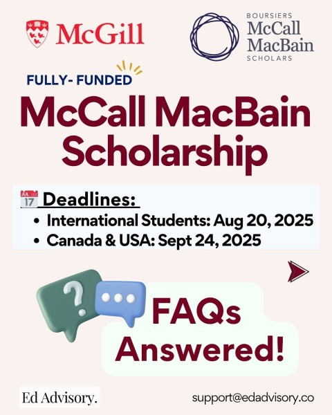 Программа стипендий McCall MacBain Scholarship в Канаде