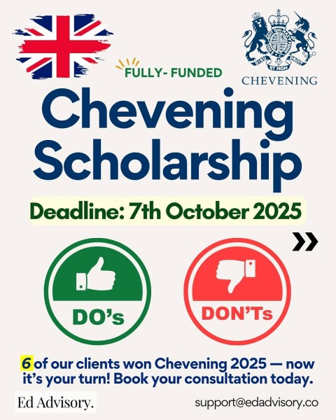 Программа стипендий Chevening Scholarship в Великобритании