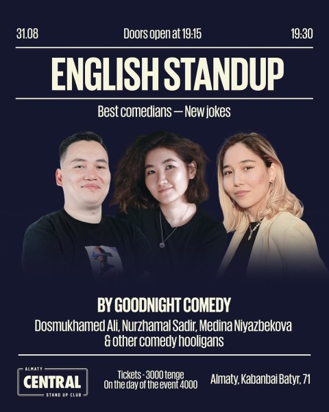 Stand Up: English StandUp Night┃Алматы 31.08.2025
