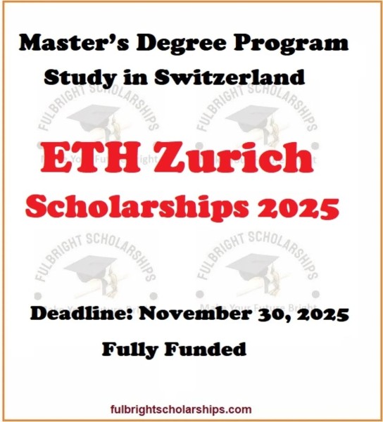Программа стипендий ETH Zurich Scholarships 2025–2026 в Швейцарии
