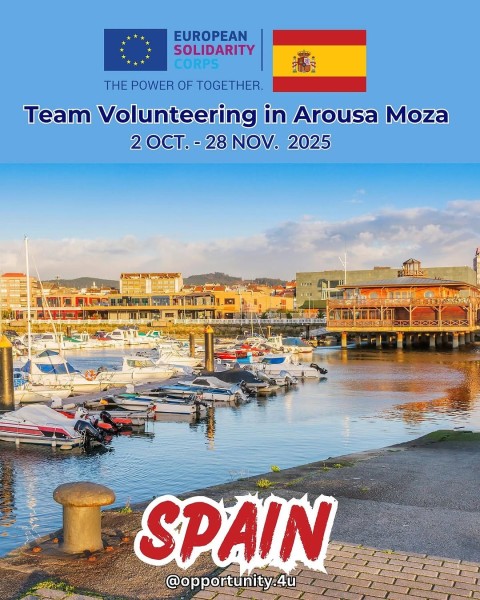 Набор волонтеров Team Volunteering in Arousa Moza 2025