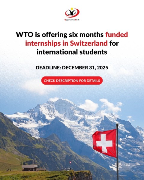 Программа стажировок WTO Internship Programme 2026 в Швейцарии