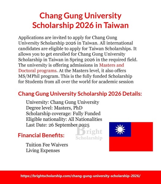 Программа стипендий Chang Gung University Scholarship 2026 в Тайване