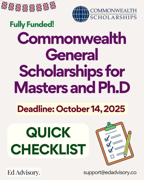 Программа стипендий Commonwealth General Scholarships 2025 в Великобритании