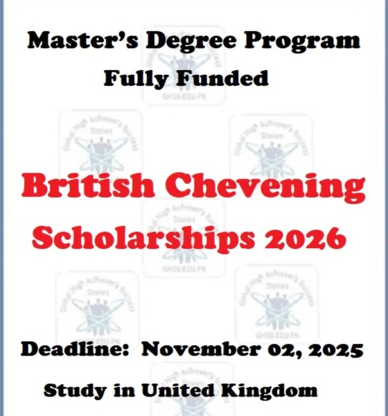 Стипендии British Chevening 2026 в Великобритании 