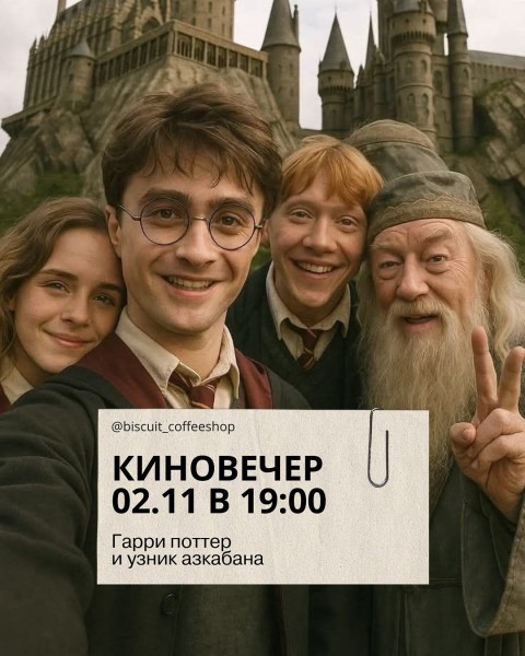 Тематический киновечер «Гарри Поттером и узником Азкабана» в Biscuit